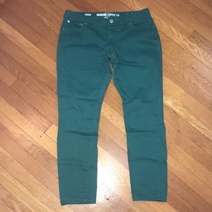 Mossimo green skinnies